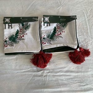 Peace On Earth Christmas Pillow Cases Only (2) 18x18